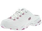 Skechers - Zenith (White Leather/Pink Trim) - Women's,Skechers,Women's:Women's Casual:Clogs:Clogs - Comfort