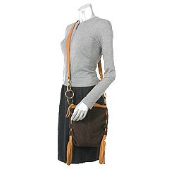 Lucky Brand Handbags Jagger With Wool Embossed Leather Strap