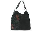 Lucky Brand Handbags - Large Suede Tote With Painted Peacock (Black) - Accessories,Lucky Brand Handbags,Accessories:Handbags:Shoulder