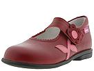 Petit Shoes - 43852 (Children) (Red Leather/Pink Flower Trim) - Kids,Petit Shoes,Kids:Girls Collection:Children Girls Collection:Children Girls Dress:Dress - School