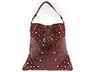 baby phat - Pom Pom Stud Drawstring Shoulder Bag (Sangria) - Handbags