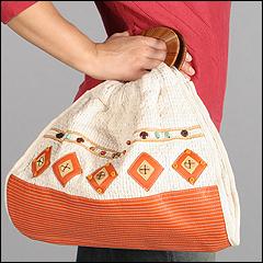 Melie Bianco Handbags Macrome Embellish Bag