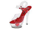 Pleaser USA - Showgirl 608H (Clear/Red Heart) 
