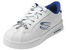 Skechers Kids - Scoops-Spades (Youth) (White Leather/Sapphire Chrome) - Kids,Skechers Kids,Kids:Girls Collection:Children Girls Collection:Children Girls Athletic:Athletic - Lace Up