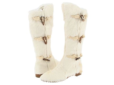 Sergio Rossi Chasa-Boot White Fur - Footwear