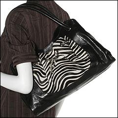 Furla Handbags - Lucrezia Medium Shoulder (Black/White Zebra) - Bags and Luggage