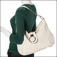 Furla Handbags - Orione Medium Shoulder (White Cotton) - Bags and Luggage