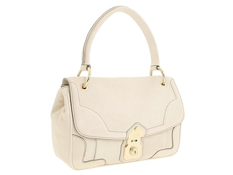 D&G Dolce & Gabbana Small Leather Allyson Shoulder Natural White - Bags and Luggage