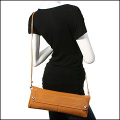 Franco Sarto - Diva East/West Clutch (Caramel) - Bags and Luggage