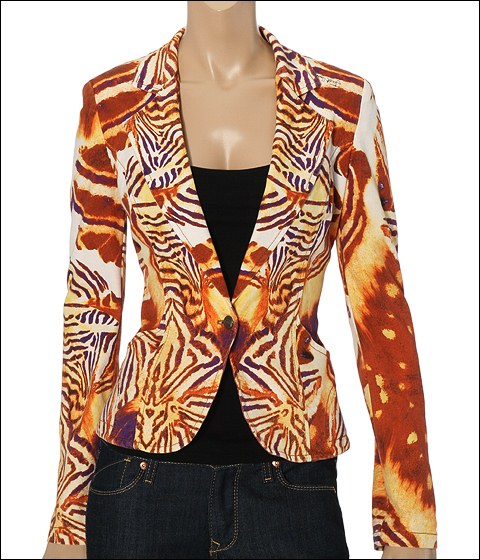 Just Cavalli Butterfly Print Jacket Butterfly Print - Apparel