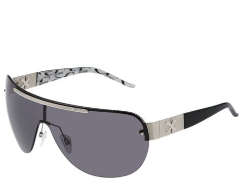 Just Cavalli JC139S Rhodium/Black White Logomania Temple Tip/Smoke Lens - Eyewear