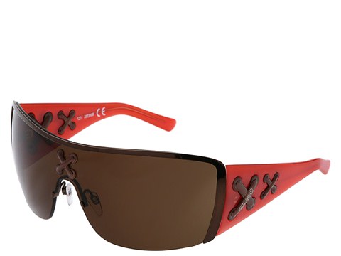 Just Cavalli JC141S Shiny Brown/Shiny Brown Crosses/Brown Mask - Eyewear