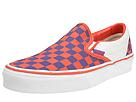 Vans - Classic Slip-On W (Hot Coral/Royal Purple Checkerboard) - Women's,Vans,Women's:Women's Athletic:Surf and Skate