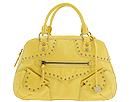 DKNY Handbags - Antique Calf With Studs Bowler (Yellow) - Accessories,DKNY Handbags,Accessories:Handbags:Satchel