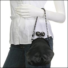 Jessica McClintock - Big Ball Frame Bag (Black) - Bags and Luggage