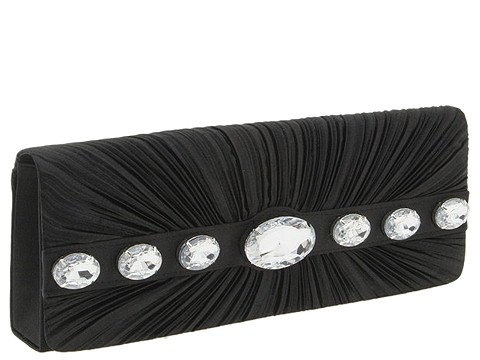 Jessica McClintock - East/West 7 Stone Clutch (Black) - Bags and Luggage