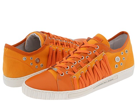 Alessandro Dell'Acqua - 1425 (Orange Canvas/Orange Suede) - Footwear