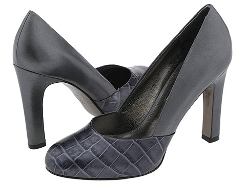 Via Spiga - Naomi (Graphite Metal Wash/Croc) - Footwear