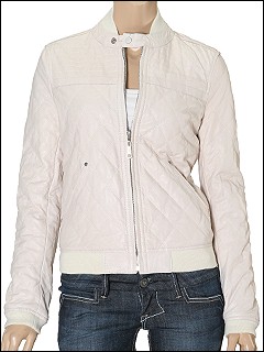 Diesel - Vieru Quilted Leather to Nylon Reversible Coat (Ivory) - Apparel
