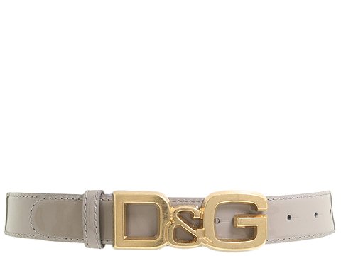 D&G Dolce & Gabbana - DC0694E1017/Flat Strap Belt (Grey) - Accessories