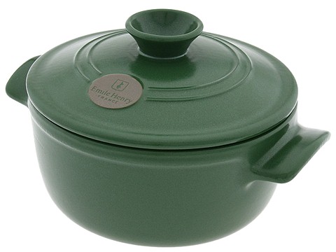 Emile Henry - 1.9 Quart Flame Round Stew Pot (Green) - Home