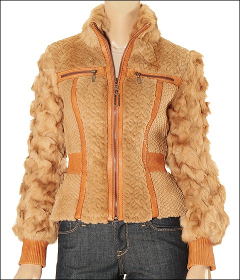 Just Cavalli - SO69C081060208 (Beige Rabbit Fur) - Apparel