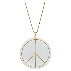 Peace Sign Necklace Gold by Andrew Hamilton Crawford at Zappos.com