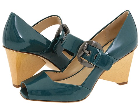 Via Spiga - Caramia2 (Teal Tumbled Patent) - Footwear
