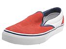 Vans - Classic Slip-On (Poppy Red/White/Blue Indigo) - Men's,Vans,Men's:Men's Athletic:Skate Shoes