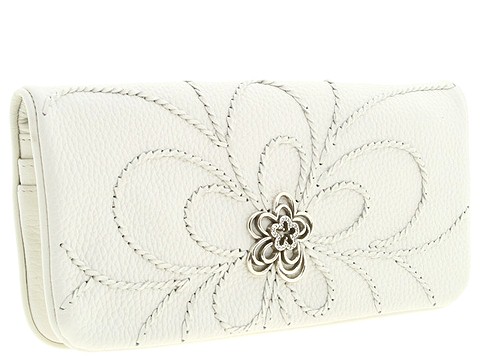 Brighton - Infinity Flower Organizer Clutch (White) - Bags and Luggage