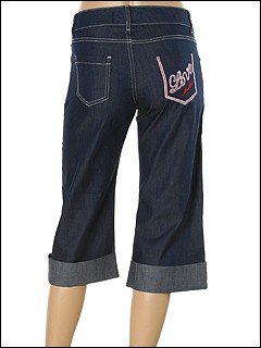 Moschino - Denim Capri With Folded Cuff (Denim) - Apparel