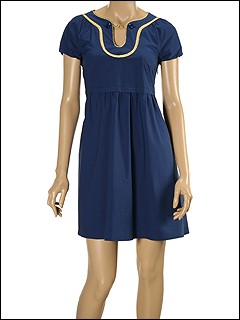 Moschino - Cotton Poppin Cap Sleeve Dress (Navy) - Apparel