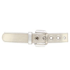 D&G Dolce & Gabbana - Flat Strap Belt 2 Co (Gold/Silver) - Accessories