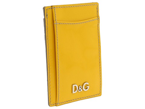 D&G Dolce & Gabbana - Logo Credit Card Holder (Yellow) - Bags and Luggage
