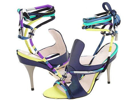 Emilio Pucci - 793905 (Blue Nappa Lame) - Footwear