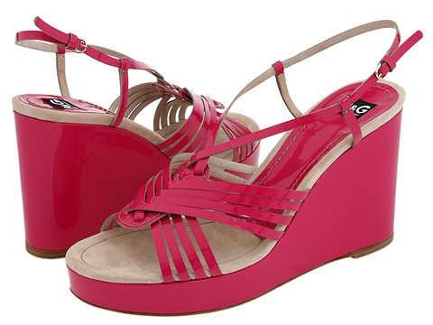 D&G Dolce & Gabbana - Estelle Wedge (Pink) - Footwear