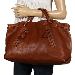 Furla Handbags - Carmen Zipper Shopper Gigante (Cognac) - Bags and Luggage
