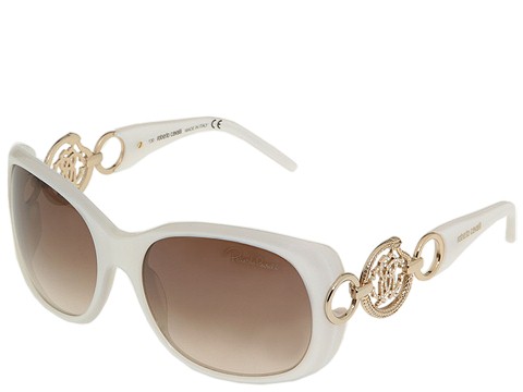 Roberto Cavalli - RC446S (Pearl White/Gradient Brown Lenses) - Eyewear