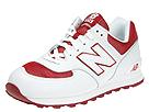 Buy discounted New Balance Classics - M574 - Full Grain Leather (White/Red) - Men's online.