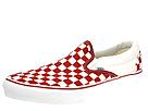 Buy discounted Vans - Classic Slip-On Core Classics (Red &amp; Wht Checkerboard/Wht) - Men's online.