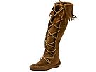 Buy discounted Minnetonka - Front Lace Hardsole Boot (Brown Suede) - Women's online.