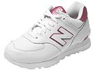 Buy New Balance Classics - W574 - Full Grain Leather (White/Dark Pink) - Women's, New Balance Classics online.