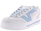 Buy discounted Vans - Plat V (White/Dream Blue Checkerboard Leather) - Women's online.