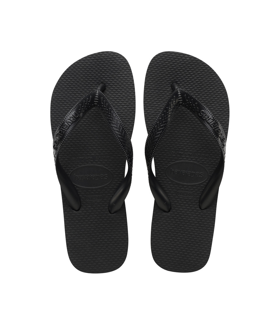 Havaianas Top Flip Flops (Black) Sandals