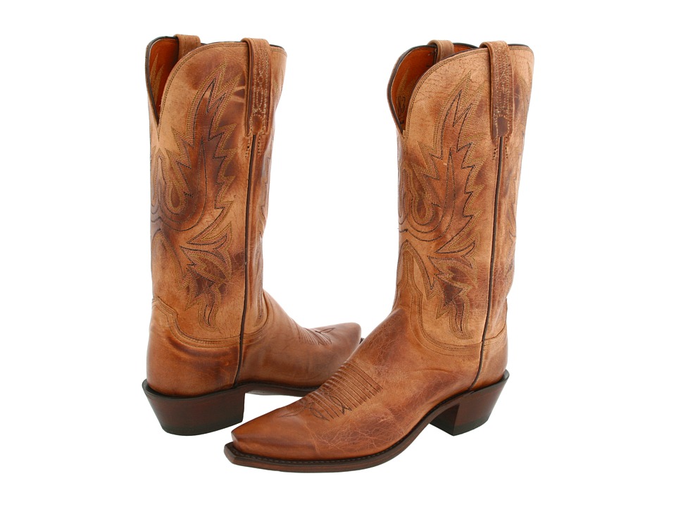 Lucchese N4540 5/4 (Tan Mad Dog Goat) Western Boots