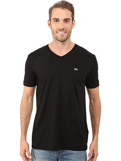 Lacoste S/S Pima Jersey V-Neck T-Shirt Black