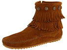 Minnetonka Double Fringe Side Zip Boot - Women's - Shoes - Brown