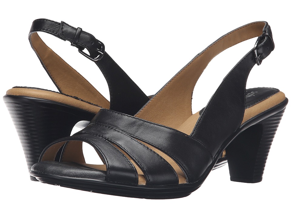 Softspots - Neima (Black Velvet Sheep Nappa) Women's Dress Sandals