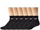 Nike - Band Cotton Quarter 6-Pair Pack (Black/(White))