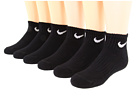 Nike - Boys Banded Cotton Quarter 6-Pair Pack (Black/(White))